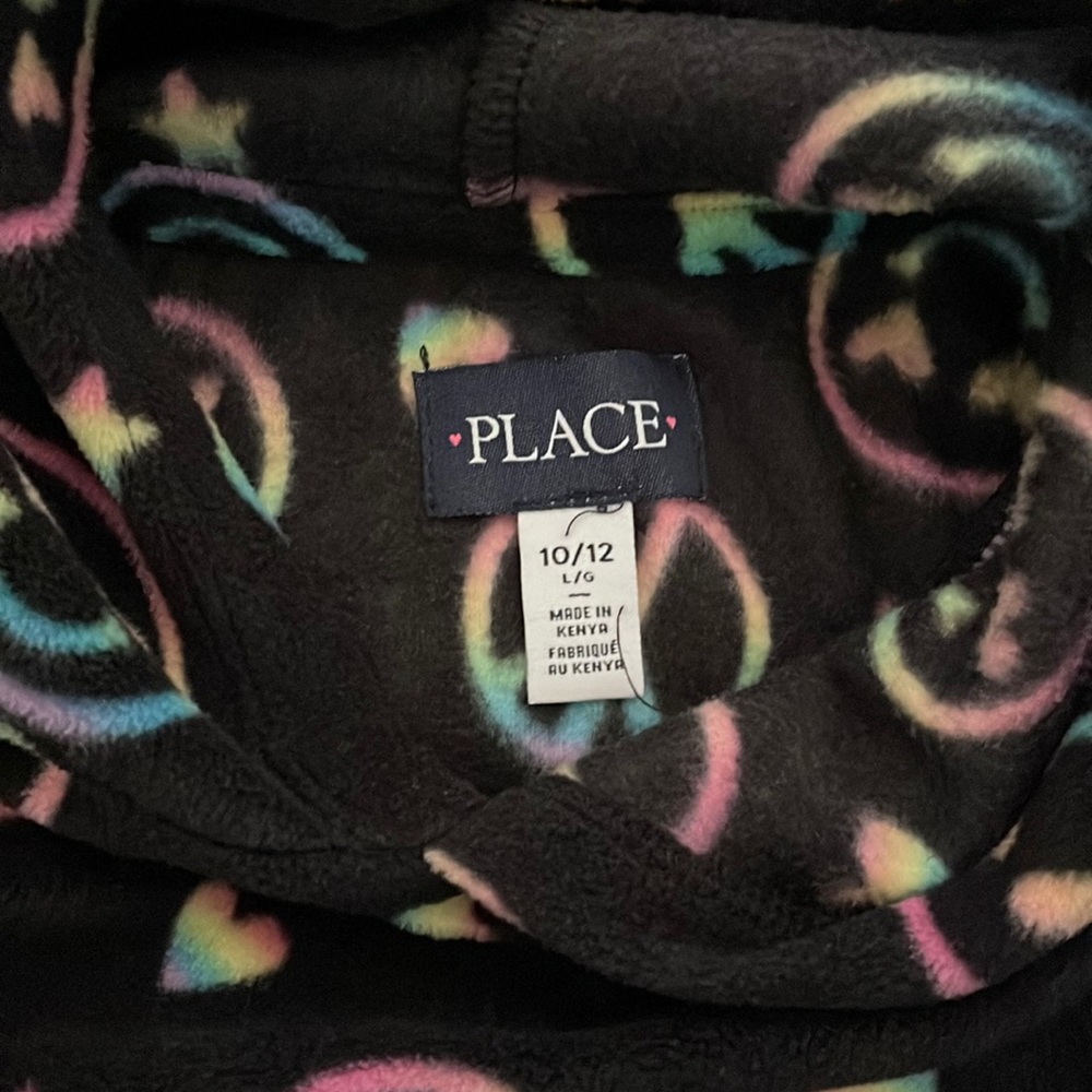 Hooded fleece emoji sweatshirt